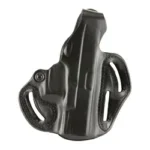 DESANTIS SCBRD FOR GL 19/23 RH BLK black holster, angled front view with three belt slots