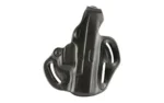 DESANTIS SCBRD FOR GL 19/23 RH BLK black holster, angled front view with three belt slots