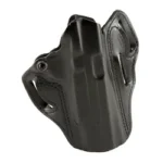 DESANTIS SPD SCBRD 1911R black right-hand holster, angled front view with belt slots