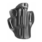 DESANTIS SPD SCBRD JUDGE black right-hand holster, front view with stitched belt slots