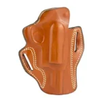 DESANTIS SPD SCBRD JUDGE tan right-hand holster, front view with white stitching and belt slots