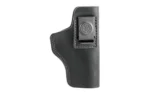 DESANTIS INSIDER FOR GLK 17 black right-hand holster, front view with belt clip