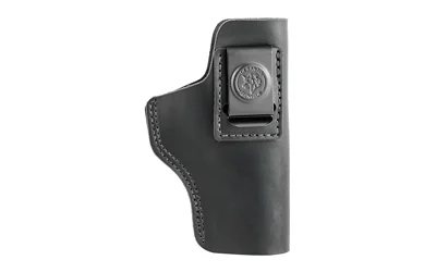 DESANTIS INSIDER FOR GLK 17 black right-hand holster, front view with belt clip