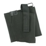 DESANTIS APACHE SM FRM REV black right-hand fabric holster, rear view with strap and buckle