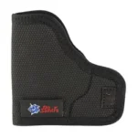 DeSantis Nemesis Ruger LCP black pocket holster, side view with textured fabric