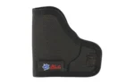 DeSantis Nemesis Ruger LCP black pocket holster, side view with textured fabric