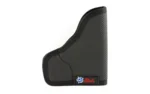 DeSantis Nemesis Diamondback DB9 black pocket holster, side view with curved opening