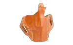 DESANTIS SCBRD SW N FM 3 IN RH TAN, tan leather holster front view with white stitching