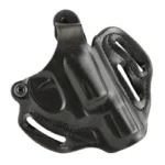 DESANTIS SCBRD S&W J FRM RH black holster, angled view with belt slots and molded shell