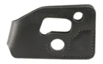 DESANTIS PKT SHOT SW BDYGRD 380 black pocket holster, side view with stitched panel and cutouts
