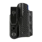 DeSantis Slim-Tuk SIG P365 ambidextrous black carbon-fiber-pattern holster with belt clip
