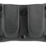 DeSantis QUANTICO DMP DS9MM/40 AMBI, black dual magazine pouch front view with four screws