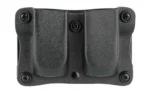 DeSantis QUANTICO DMP DS9MM/40 AMBI, black dual magazine pouch front view with four screws