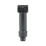 GRIP POD GPS.02 BIPOD STND ALUM BLK, black vertical grip front view with ribbed body