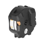 GAMO 8X GEN3I INERTIA MAG 25 CAL, black angled front view with orange and white details