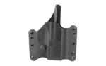 DESANTIS RAPTOR 2 P365 XMACRO RH BK black molded holster, front view with belt wings and screws