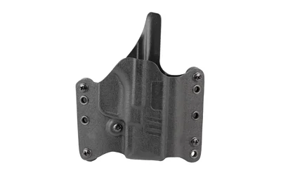 DESANTIS RAPTOR 2 P365 XMACRO RH BK black molded holster, front view with belt wings and screws