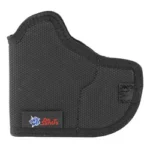 DeSantis Nemesis P365 X-Macro black pocket holster, side view with textured fabric
