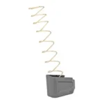 Strike Mag Plate for Glock 19, black angled view with an extended metal spring