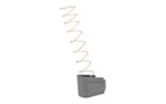 Strike Mag Plate for Glock 19, black angled view with an extended metal spring