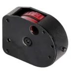 GAMO PCP .22 MAGAZINE 10RD URBAN black rotary magazine, angled side view with red internal wheel