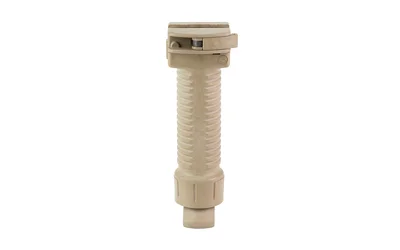 Grip Pod GPS.02 Bipod Cam Lever Tan, front view with ribbed grip and mounting lever
