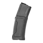 MAG STRIKE AR-15 5.56 10RD black side view with textured curved body and flat baseplate