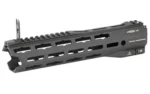 STRIKE GRIDLOK LITE 11-inch RAIL BLACK, angled side view with top rail and elongated slots