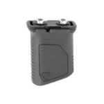 STRIKE ANGL VRT GRP W/CBL MN SHR BLK black side view with textured panel and top hardware