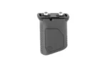STRIKE ANGL VRT GRP W/CBL MN SHR BLK black side view with textured panel and top hardware