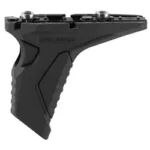 STRIKE LINK ANGLD HNDSTP CBL MGMT BK black angled handstop, left-side view with textured grip