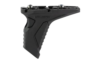 primary-13781 STRIKE LINK ANGLD HNDSTP CBL MGMT BK black angled handstop, left-side view with textured grip