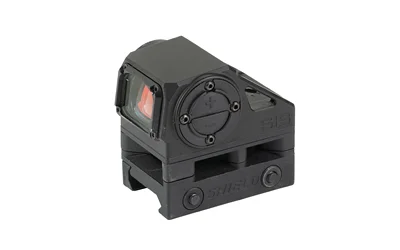 Shield Sights SHLDS SIS2 sight, black angled view with amber lens and side controls