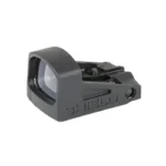 Shield Sights SHLDS SMS2 POLY 8MOA MINI SGHT BLK, black angled front view with clear lens
