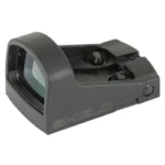 Shield Sights SHLDS SMS POLY MINI SGHT, black front-left view with tinted lens and adjustment controls