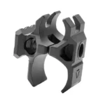 STRIKE BRL CLMP 1301 TAC/A300 ULT, black angled view with split rings and mounting bolts