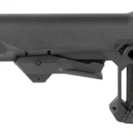 STRIKE MOD2 STOCK BLACK, black right-side view with cheek rest, adjustment lever and QD socket