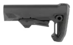 STRIKE MOD2 STOCK BLACK, black right-side view with cheek rest, adjustment lever and QD socket
