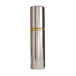PS Products PS lipstick disguise pepper spray, silver cylindrical case with gold band