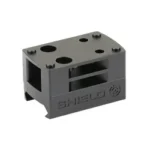 Shield Sights SHLDS PIC/WV mount with triple height spacers ALM, black stacked mount in angled view