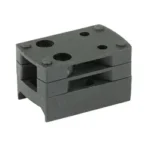 Shield Sights SHLDS PIC/WV mount with triple height spacers PLY, black stacked mount in angled view
