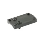 Shield Sights SHLDS LP MOUNT FOR CZ SHADOW black mounting plate, angled top view with posts