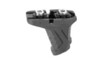 STRIKE MINI HNDSTP W/CBL MAN BLK black angled side view with textured grip and top hardware