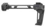 STRIKE FSA DUAL FOLDING BRACE BLK black brace extended in right-side view with skeletonized arm