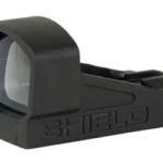 Shield Sights SHLDS SMSC POLY ED MINI SIGHT black open sight, front-left view with clear lens