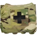 Eagle Med Pouch 500D Belt IFAK Multicam, front view with black cross patch