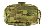 Eagle Utility Pouch MCAM, front view with camouflage fabric, webbing and dual zippers