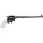 EMF GWII Buntline Handgun, left-side view with black finish, ivory grip and long barrel