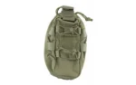 Grey Ghost Gear GGG Slim Medical Pouch Ranger Green, front view with webbing and cord pulls