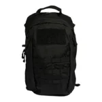 Grey Ghost Gear GGG LTWT Assault Pack Mod 1 Black, front view with handle, webbing and zip pockets